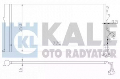 KALE OTO RADYATOR 382100 -  Конденсатор, кондиционер